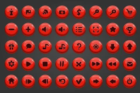 Big set of vector button Stock Illustration