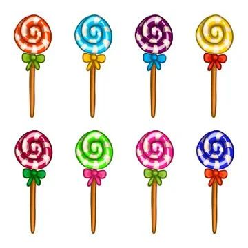 Big set of vector candy color Stock Illustration