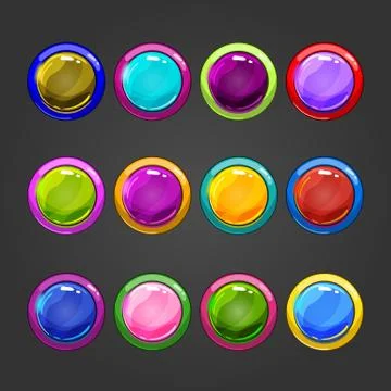 Big set of vector circle web button 스톡 일러스트