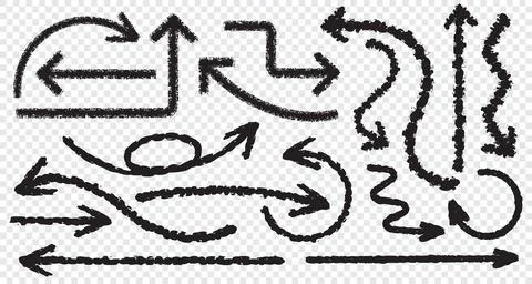 Big set of vector grunge arrows, collection of graphic elements for your desi Stock Illustration