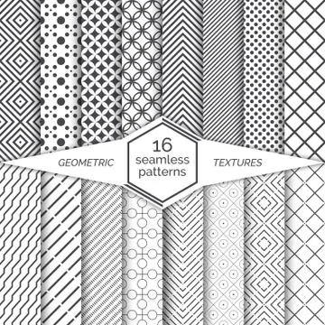 Big set of vector seamless patterns Illustration