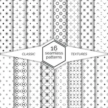 Big set of vector seamless patterns Illustration