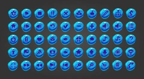 Big set vector web button Stock Illustration