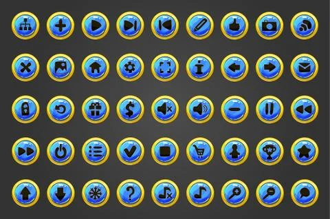 Big set of vector web button Stock Illustration