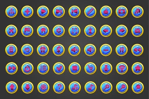 Big set of vector web button Stock Illustration