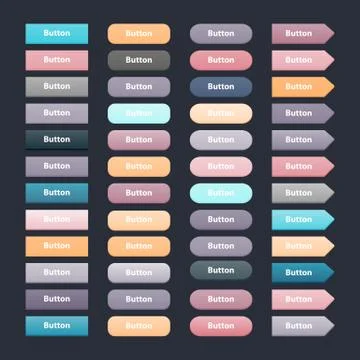 Big set  Web buttons Stock Illustration