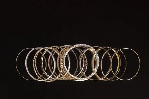 Big set of woman's bracelets Foto stock