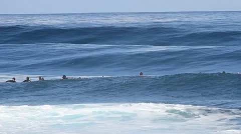 Big sets rolling in to Pipeline Stock Footage 44066324