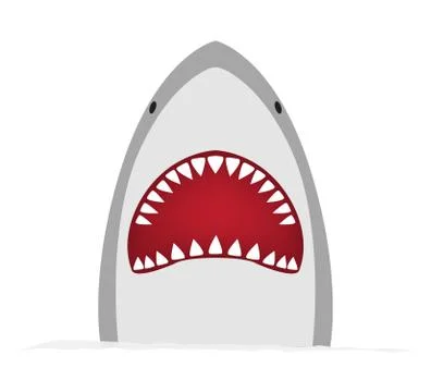 Big shark on a white isolated background Stock Illustration