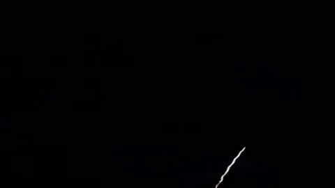 Big Shining Fireworks with bokeh light in black sky. Glowing firework night s Stock Footage 136427774