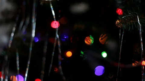 Big shiny red ball hung on the tree. 스톡 동영상 83309815