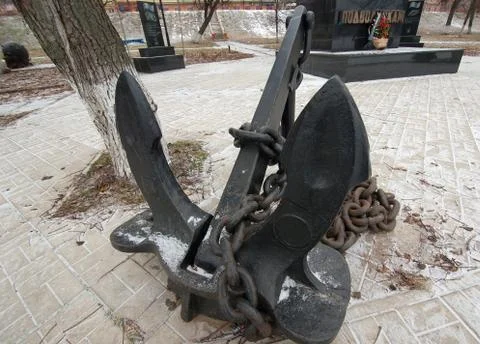 Big ship anchor Stock Photos
