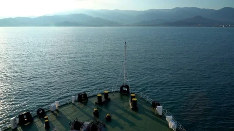Big ship coming Stock Footage 99663238