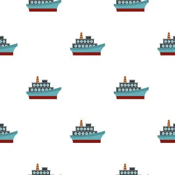 Big ship pattern flat イラスト素材