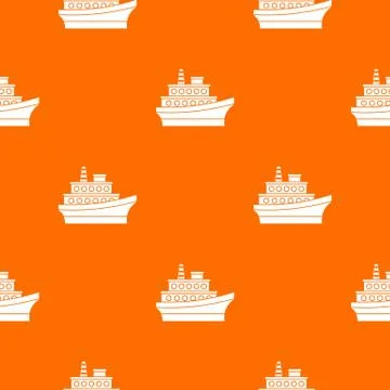 Big ship pattern seamless Stock Illustration