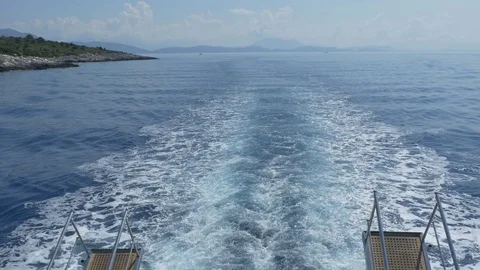 Big Ship Sea Slipstream Stock Footage 77356206
