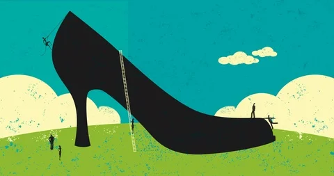 Big shoe to fill Stock Footage 93555621