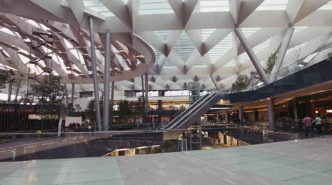 Big shopping mall ceiling structure Video stock 51628887