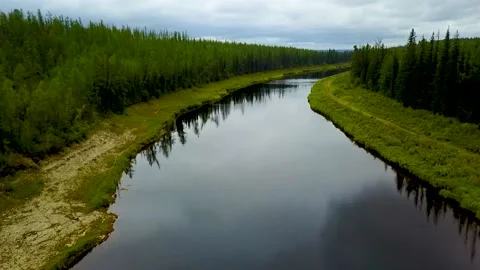 The big siberian river Stock Footage 131446223