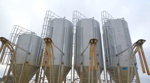 The big silo found in the big farm Stock Footage 62788427