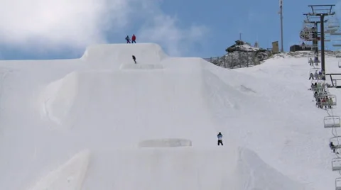 Big ski jump Stock Footage 4165755