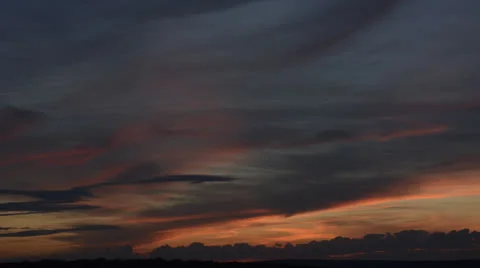 Big sky and clouds light fades to dark post sunset time lapse 4K version Stock Footage 25066204