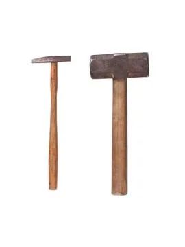 Big a small hammers Stock Photos