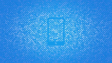 Big smartphone icons pattern on network background Stock Footage 169601400