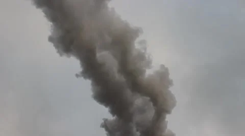 Big smoke from a chimney Stock-Footage 45029693