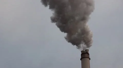 A big smoking shimney Video stock 45039895