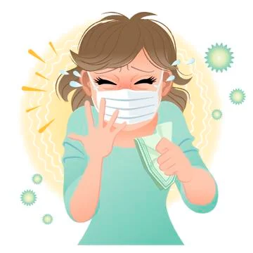 Big sneeze! Stock Illustration