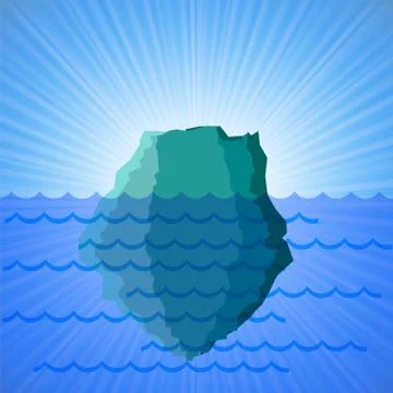 Big Snow Iceberg Stock Illustration