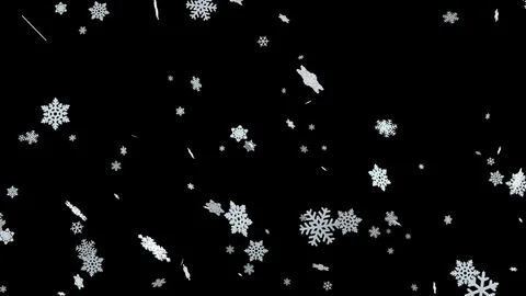 Big Snowflakes Falling Spinning. Winter Snowfall. Merry Christmas and Happy New Video stock 81784860