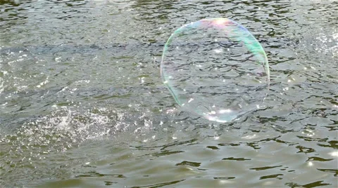 Big soap bubble Stock Footage 38745437