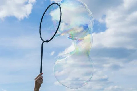 Big soap bubble. Stock Photos