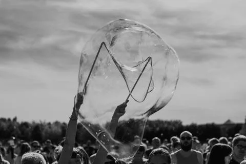 Big Soap Bubble at Soap Bubble Festival Foto stock