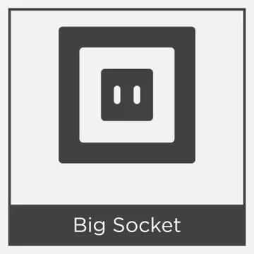 Big Socket icon isolated on white background 무료 스톡 일러스트