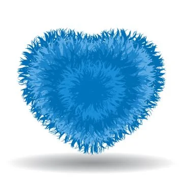 Big soft blue heart Stock Illustration