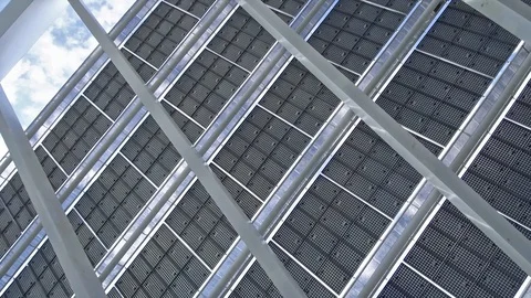 Big solar panel detail Stock Footage 115110687