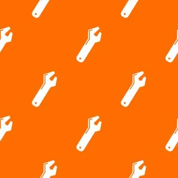 Big spanner pattern vector orange 스톡 일러스트