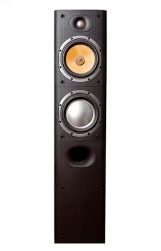 Big speaker isolated on white Stock Photos
