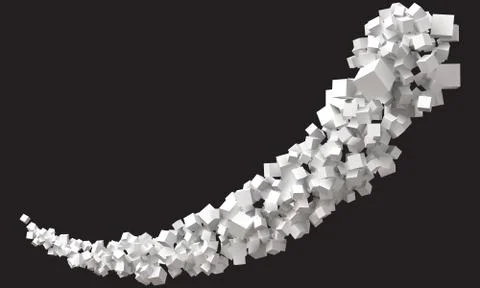 Big sphere formed by random cubes Stock Illustration