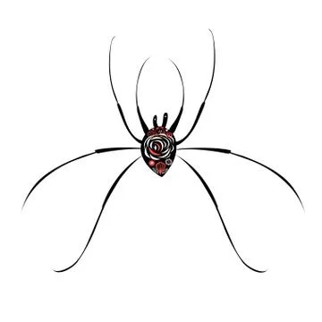 Big spider on white background Stock Illustration