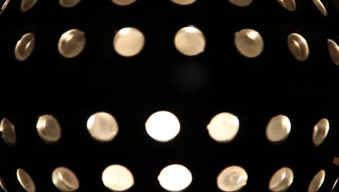 Big Spinning Disco ball UFO Stock Footage