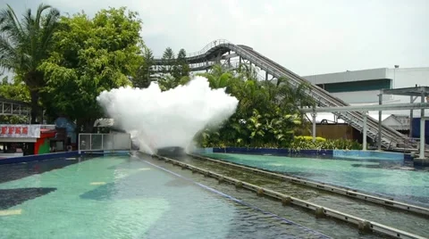 Big splash, amusement park Stock Footage 11235968