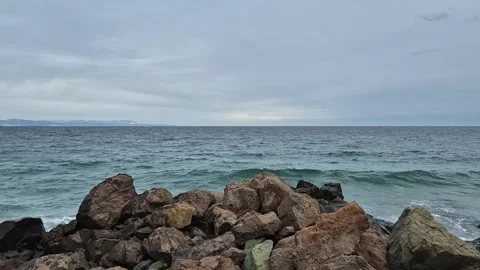 Big splash on the rocks 2.0 Stock Footage 300308875