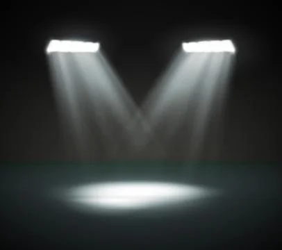 Big Spotlight With Rays Stock Illustration