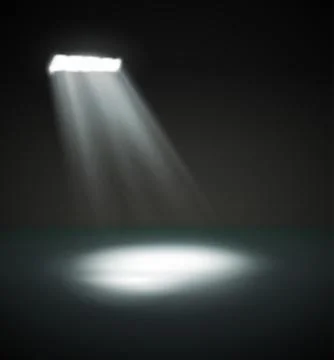 Big Spotlight With Rays Stock Illustration