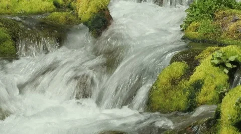 Big Spring Creek Falls 09 Video stock 7728323