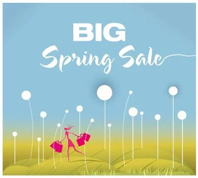 Big Spring Sale 库存插图